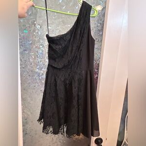 MM Couture Black One Shoulder Sundress B6